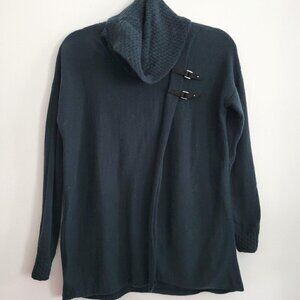 Ellen Tracy Modern 100% Merino wool Sweater Teal Women size S